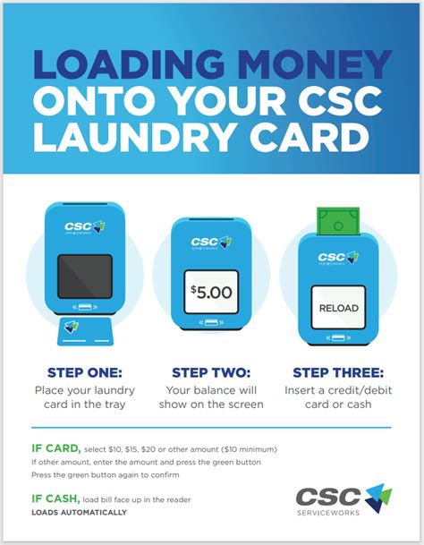 csc smart chip laundry card|csc blue laundry card transfer.